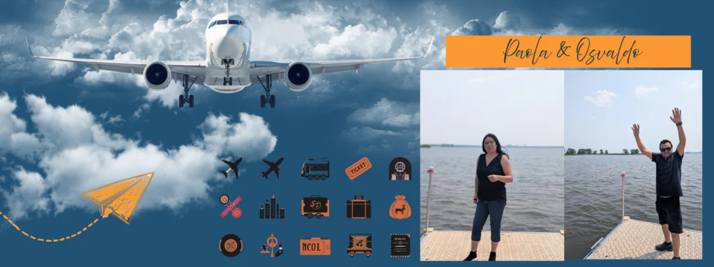 Paola and Osvaldo, founders of Withoutborderss, traveling in Canada