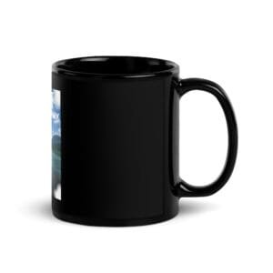 Taza negra brillante