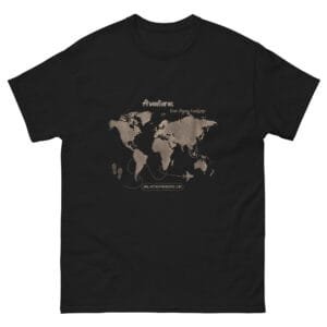 Polera Minimalista Mapa Mundi unisex