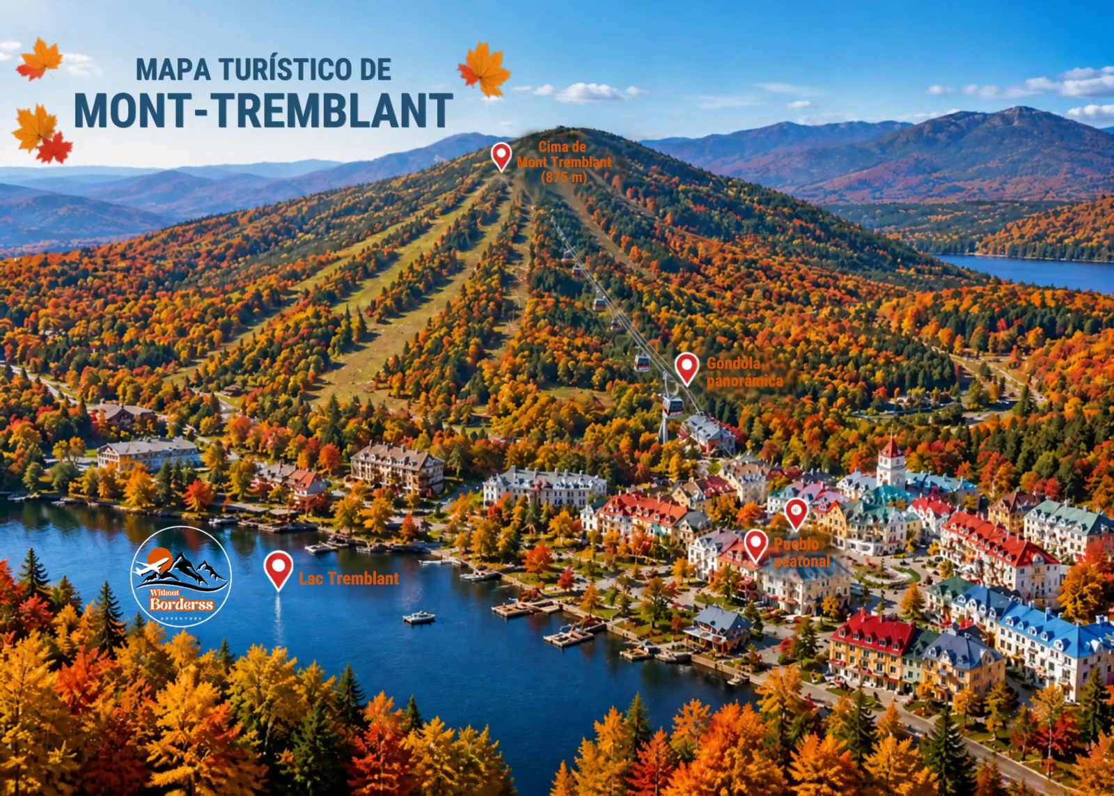 Mapa de Mont-Tremblant en otoño
